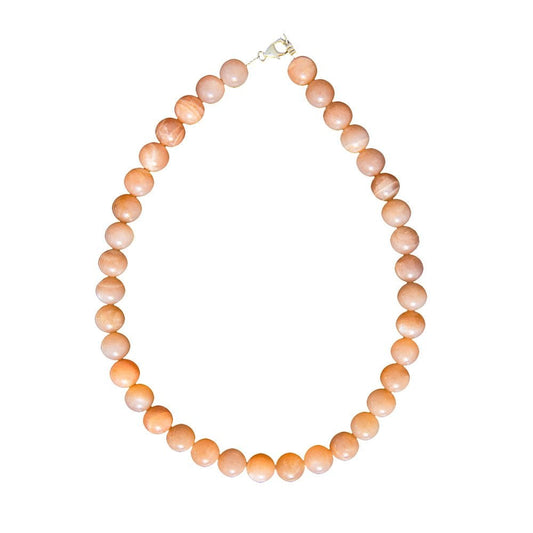 Collana in eliolite pietra del sole – Perle sferiche da 12 mm