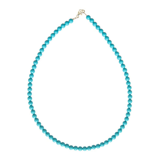 Collana in howlite blu – Perle sferiche da 6 mm