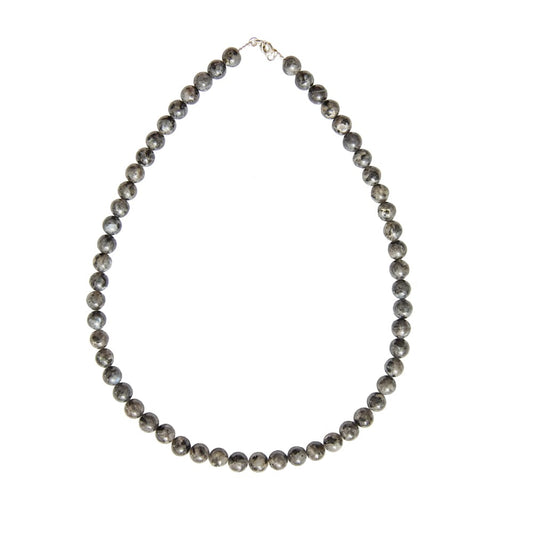 Collana in labradorite con inclusioni – Perle sferiche da 8 mm