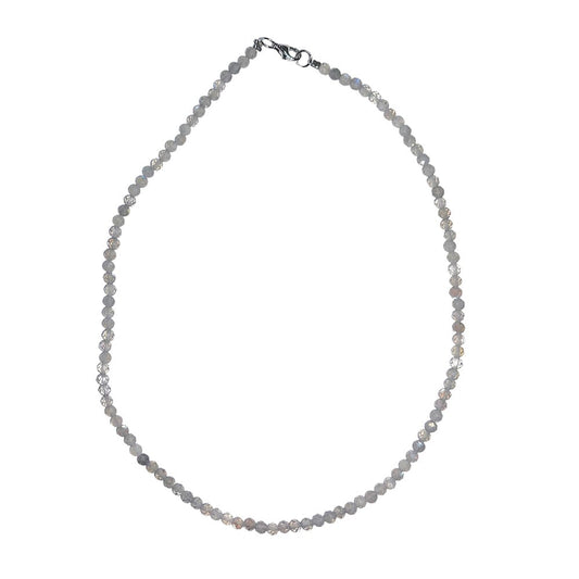 Collana in labradorite – Perline sfaccettate 4 mm – 45 cm