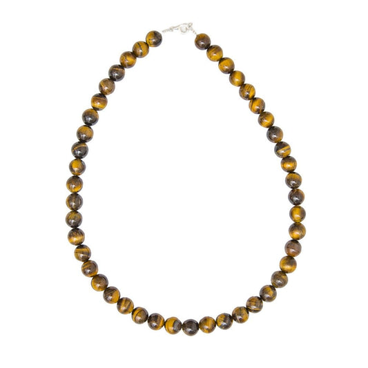 Collana in occhio di tigre – Perle sferiche da 10 mm