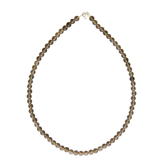Collana in quarzo affumicato – Perle sferiche da 6 mm