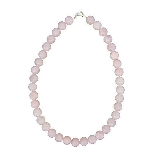 Collana in quarzo rosa – Perle sferiche da 12 mm