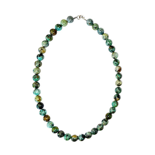 Collana in turchese d'Africa – Perle sferiche da 10 mm