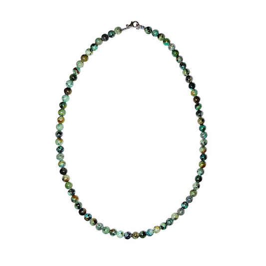 Collana in turchese d'Africa – Perle sferiche da 6 mm