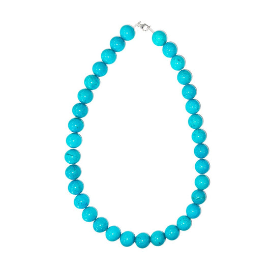 Collana in turchese stabilizzata – Perle sferiche da 14 mm