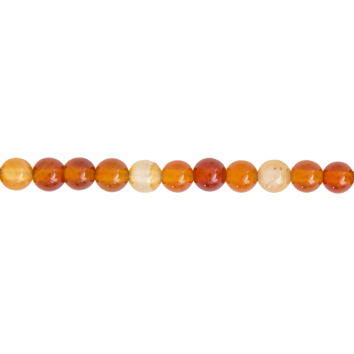 Filo di perle di corniola – Perle sferiche da 6 mm