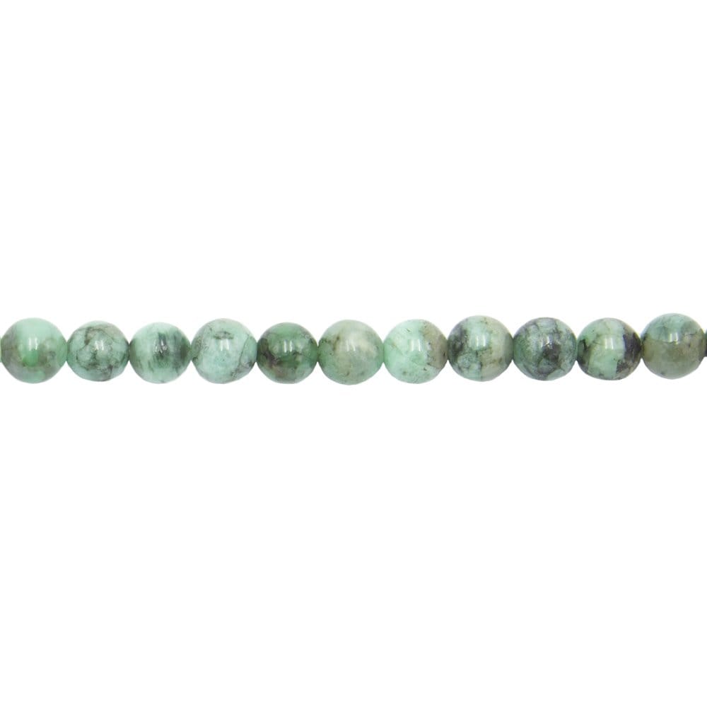 Filo di perle di smeraldo – Perle sferiche da 6 mm