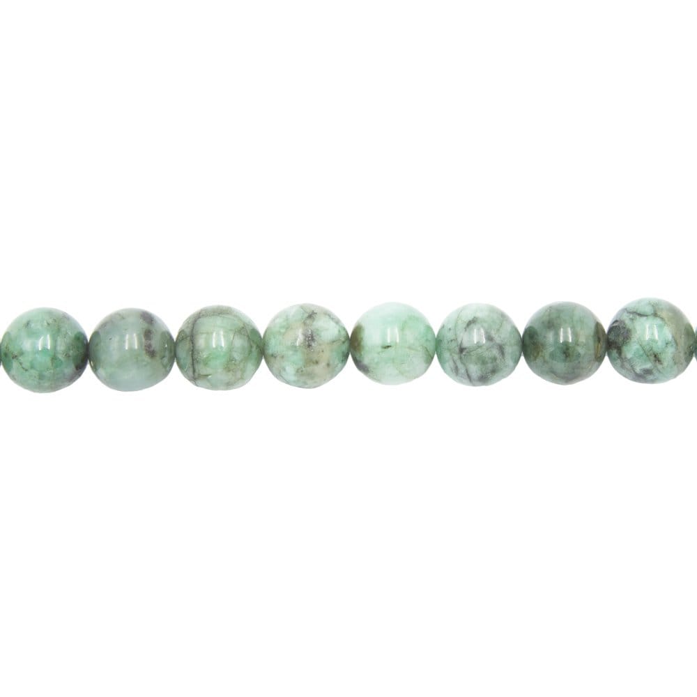 Filo di perle di smeraldo – Perle sferiche da 12 mm