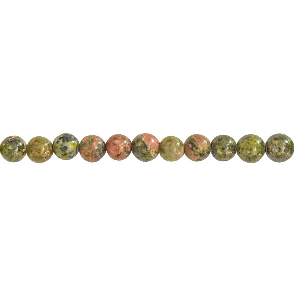 Filo di perle di epidoto – Perle sferiche da 6 mm