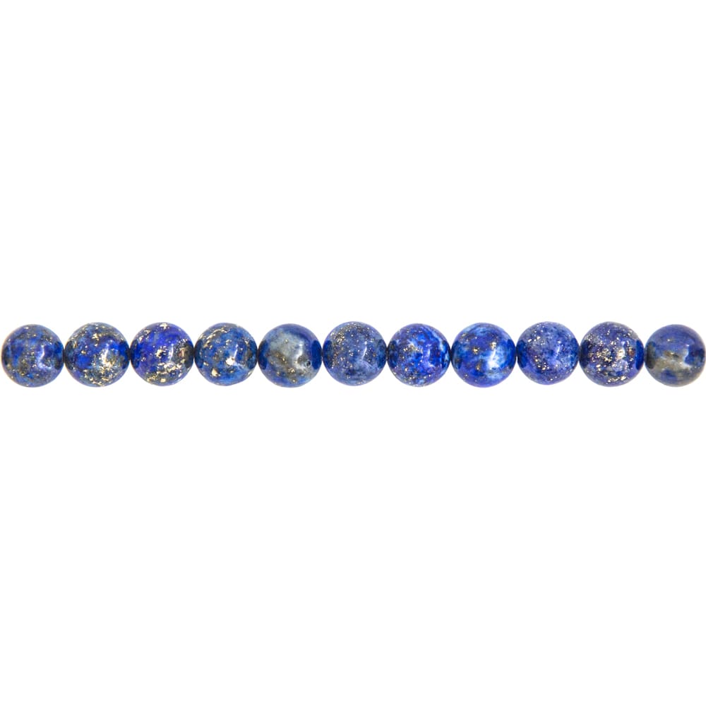 Filo di perle di lapislazzuli – Perle sferiche da 6 mm