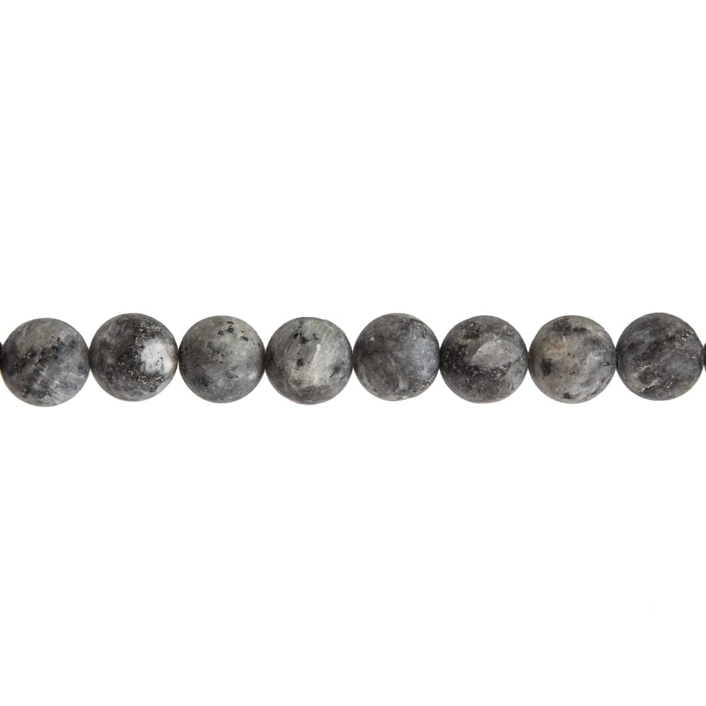 Filo di perle di larvikite – Perle sferiche da 12 mm