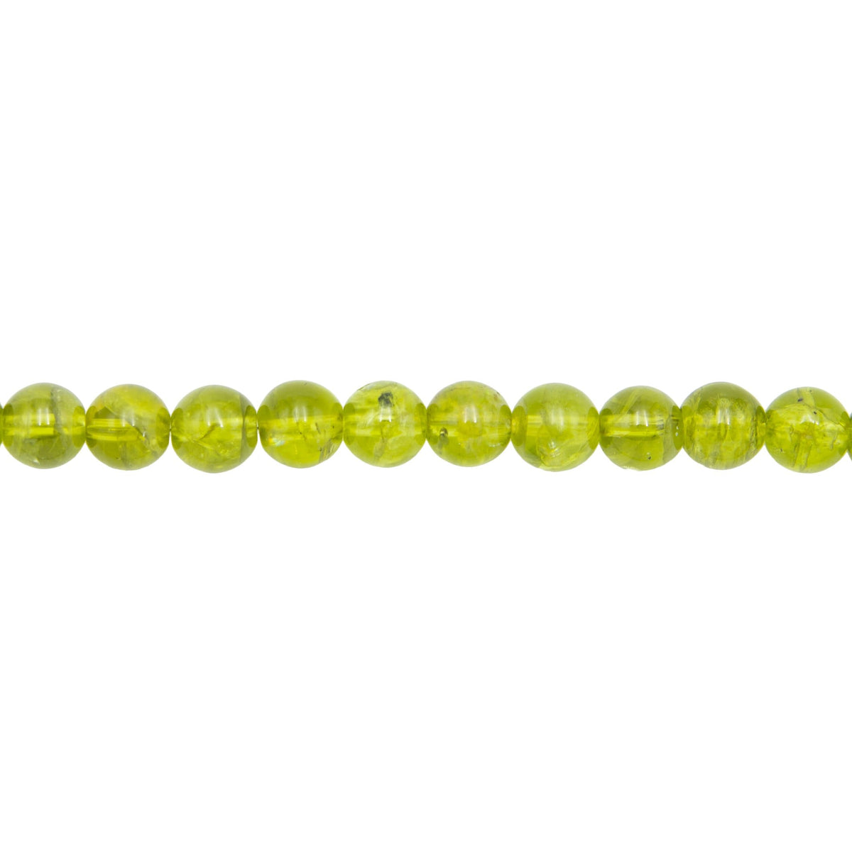 Filo di perle di olivina – Perle sferiche da 8 mm