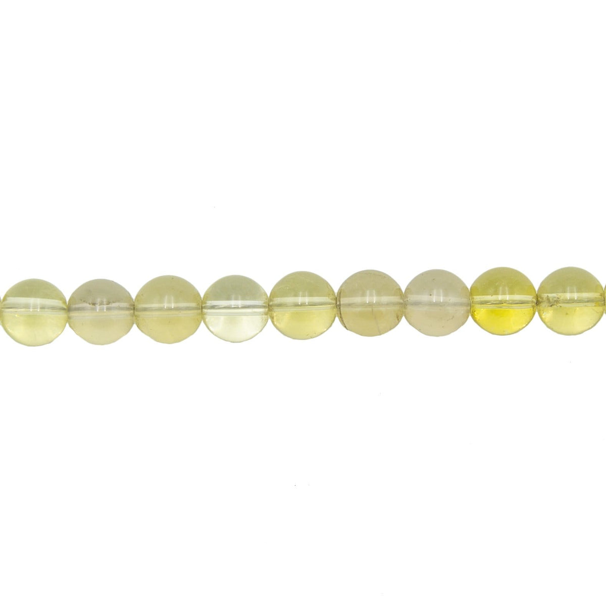 Filo di perle di topazio limone – Perle sferiche da 10 mm