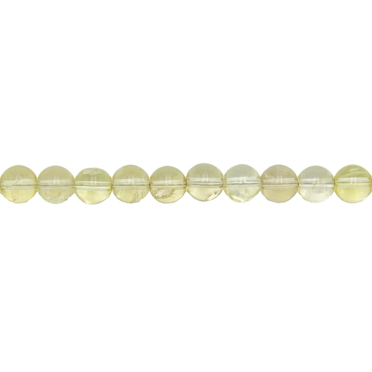 Filo di perle di topazio limone – Perle sferiche da 8 mm