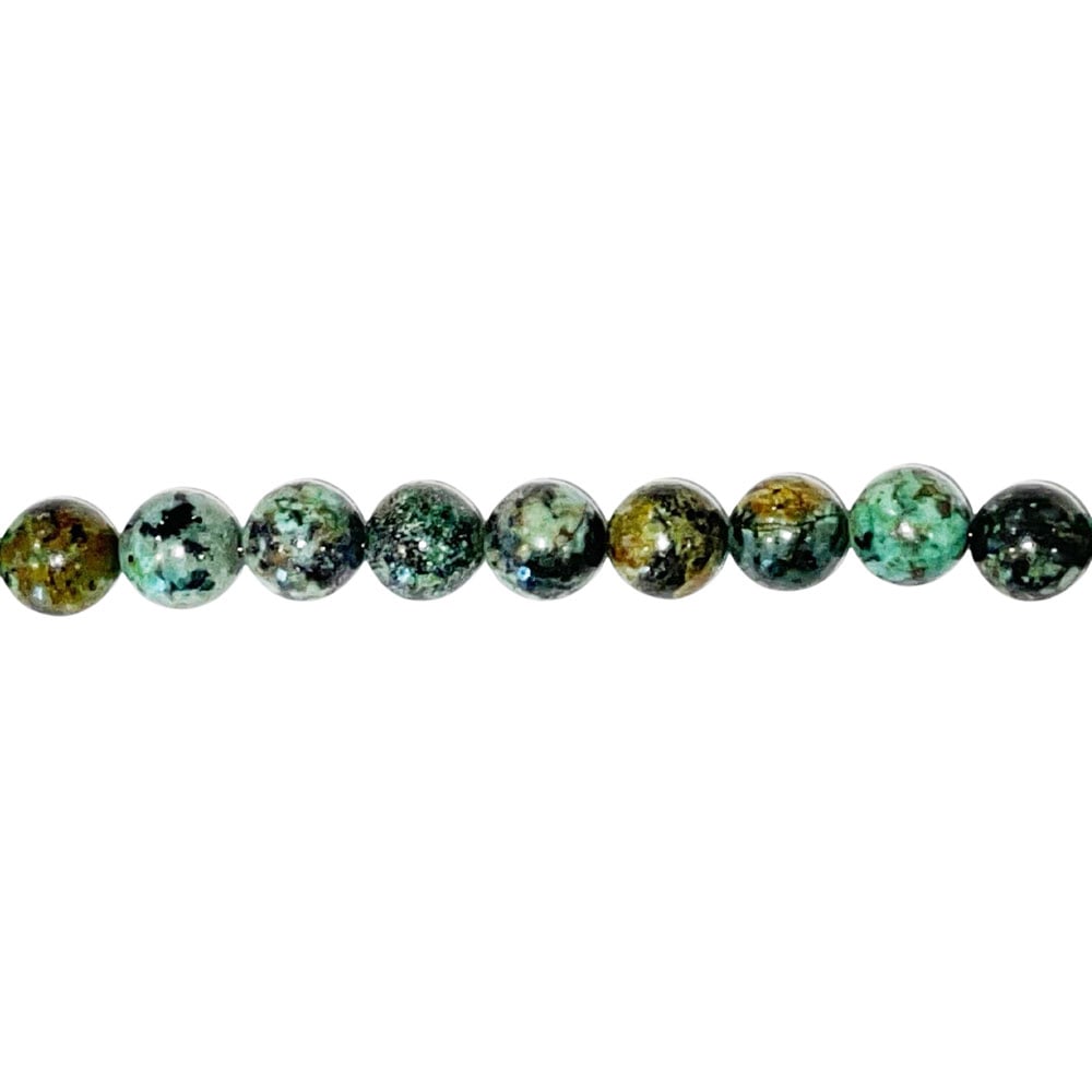 Filo di perle di turchese d'Africa – Perle sferiche 10 mm