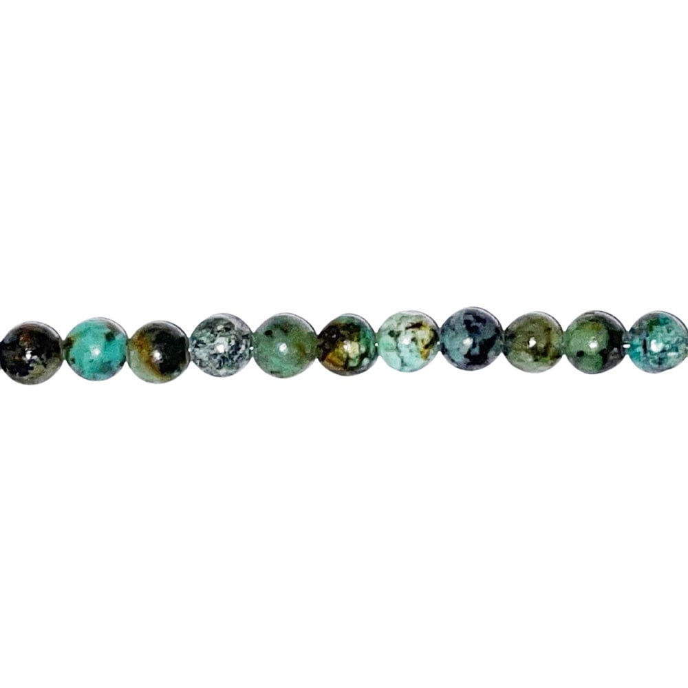 Filo di perle di turchese d'Africa – Perle sferiche 6 mm