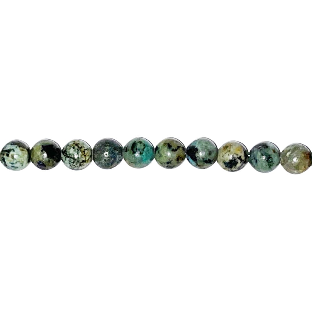Filo di perle di turchese d'Africa – Perle sferiche 8 mm