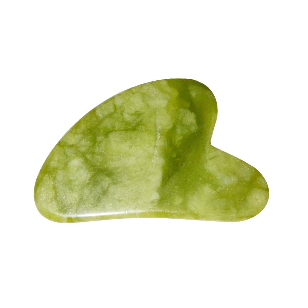 Gua Sha in giada verde