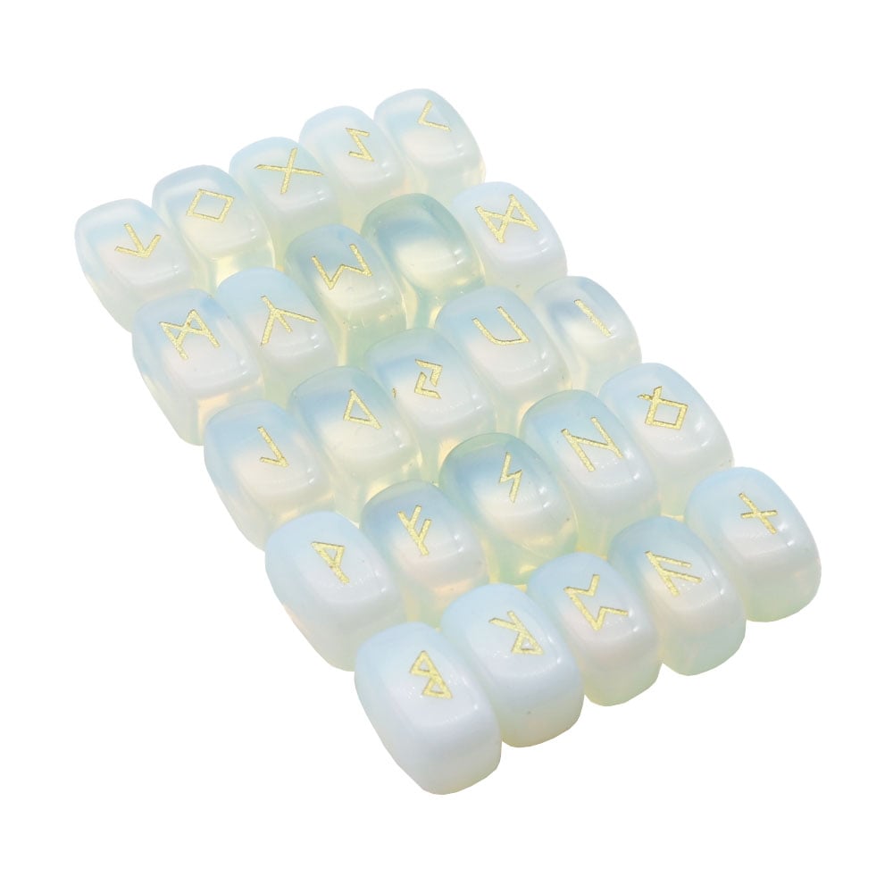 Set di 25 rune – Opale synthétique