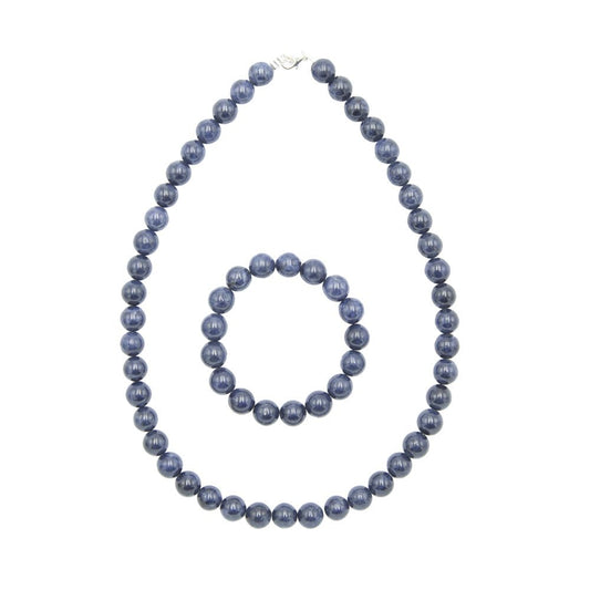 Parure in zaffiro – Perle sferiche da 10 mm