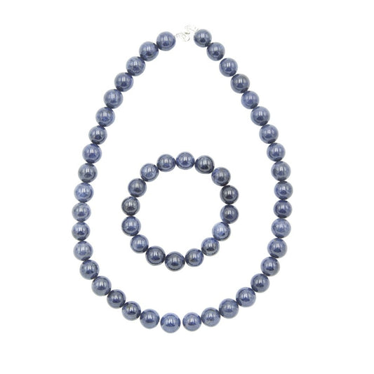 Parure in zaffiro – Perle sferiche da 12 mm