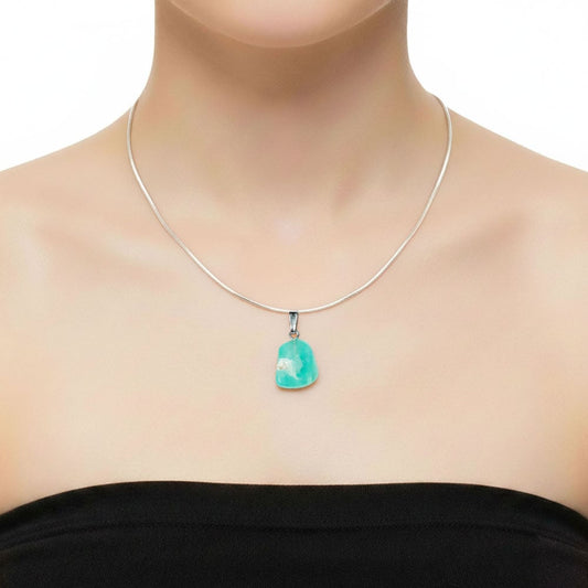 Ciondolo in crisopale – Chrysoprase Pietra burattata