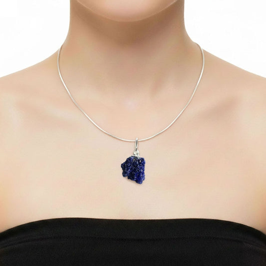 Ciondolo in azzurrite – Pietra grezza