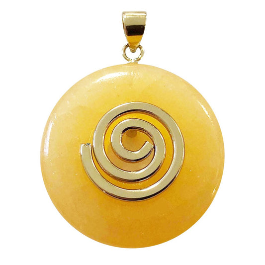 Ciondolo in calcite arancione – Pi cinese 30 mm