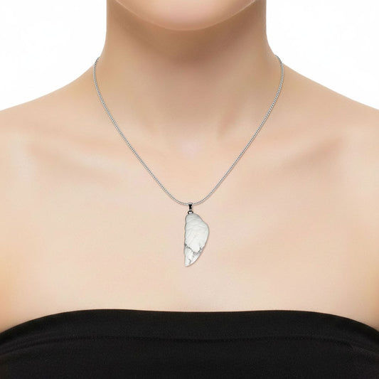 Ciondolo in howlite – Ala d'angelo
