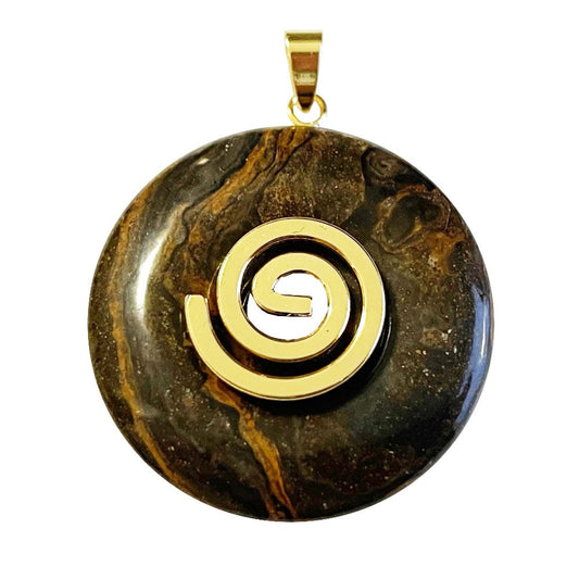Ciondolo in stromatolite – Pi cinese 40 mm