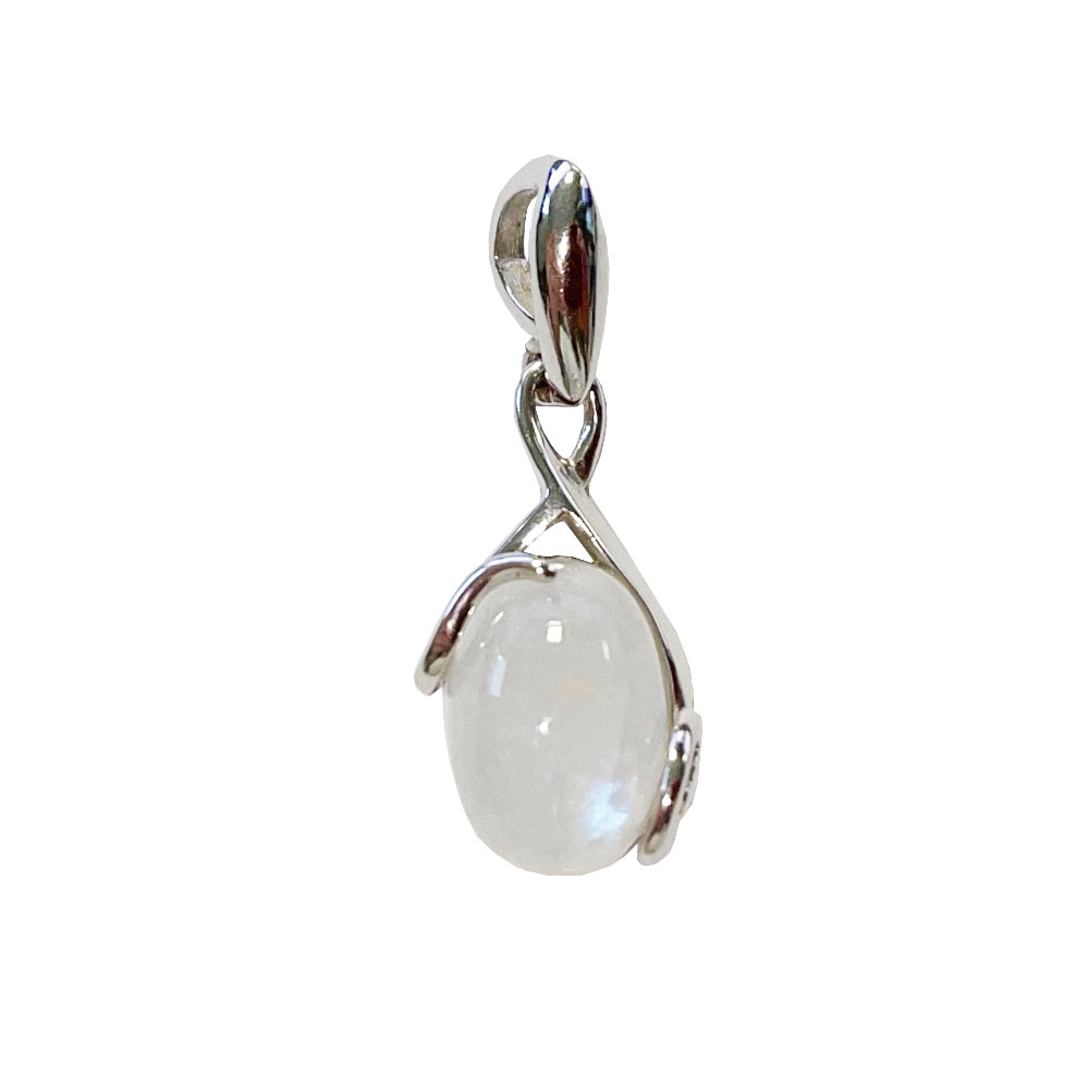 Ciondolo Pietra di Luna “Océane” – Ovale – Argento 925