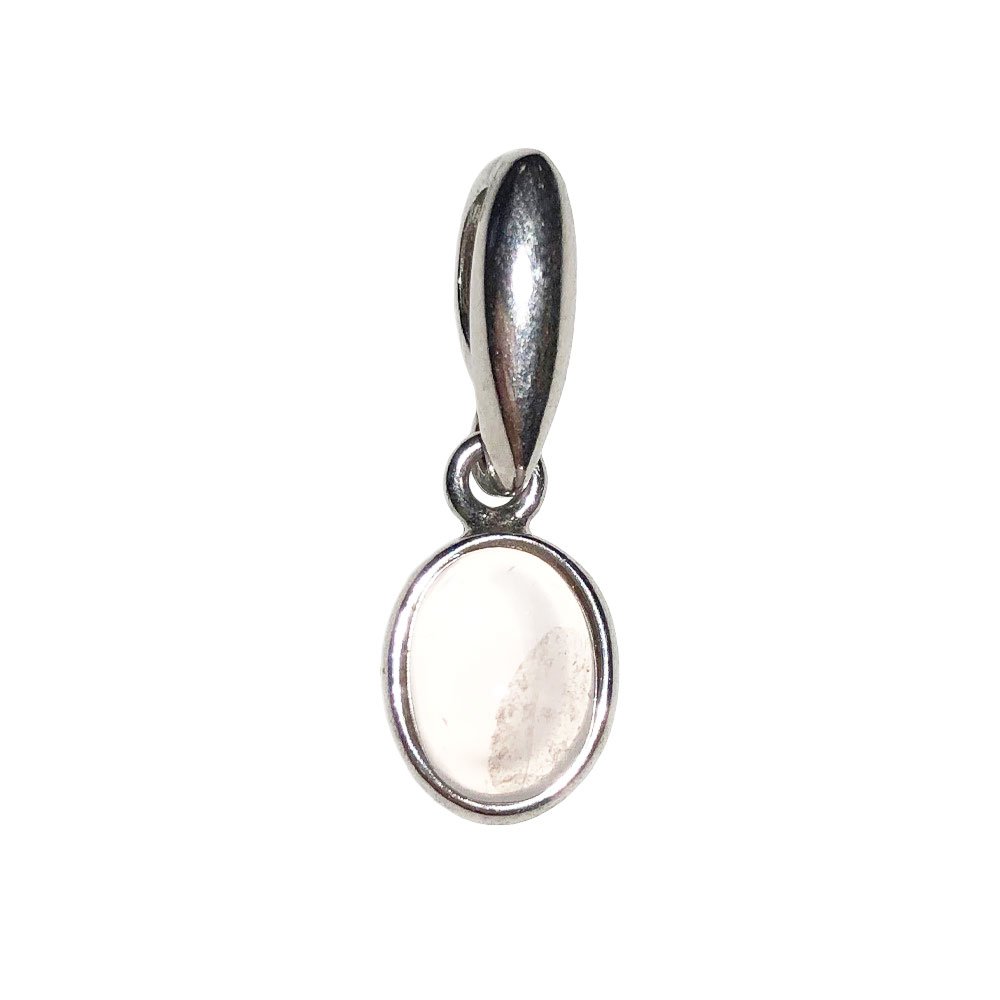 Ciondolo Quarzo Rosa “Camille” – Ovale – Argento 925