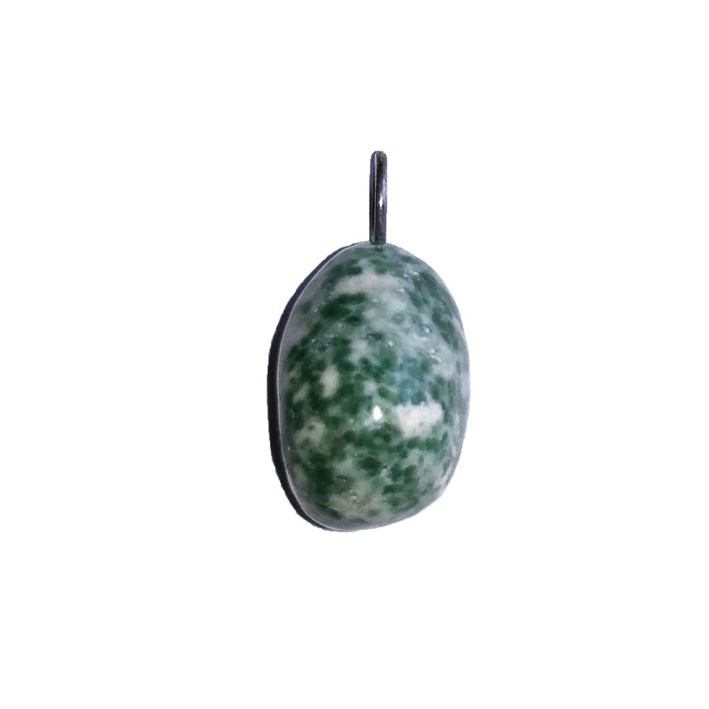 Ciondolo serpentino scuro – Pietra burattata