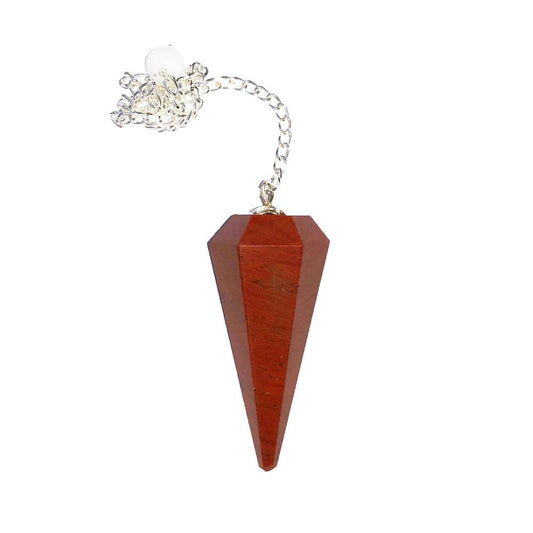 Pendolo in diaspro rosso – Esagonale