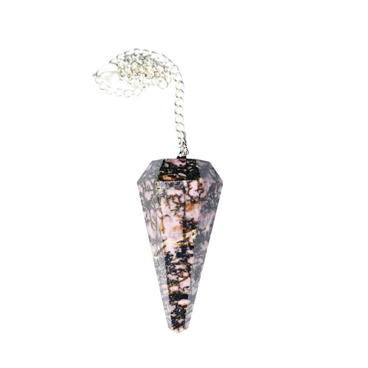 Pendolo in rodonite – Esagonale
