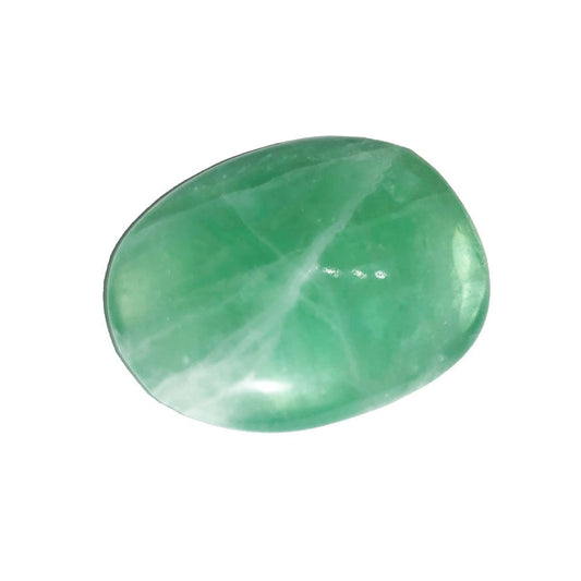 Pietre piatte singole di fluorite verde