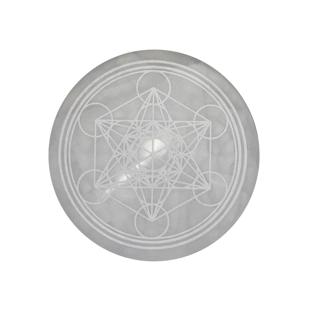 Piastra di ricarica in selenite – Métatron – 10 cm