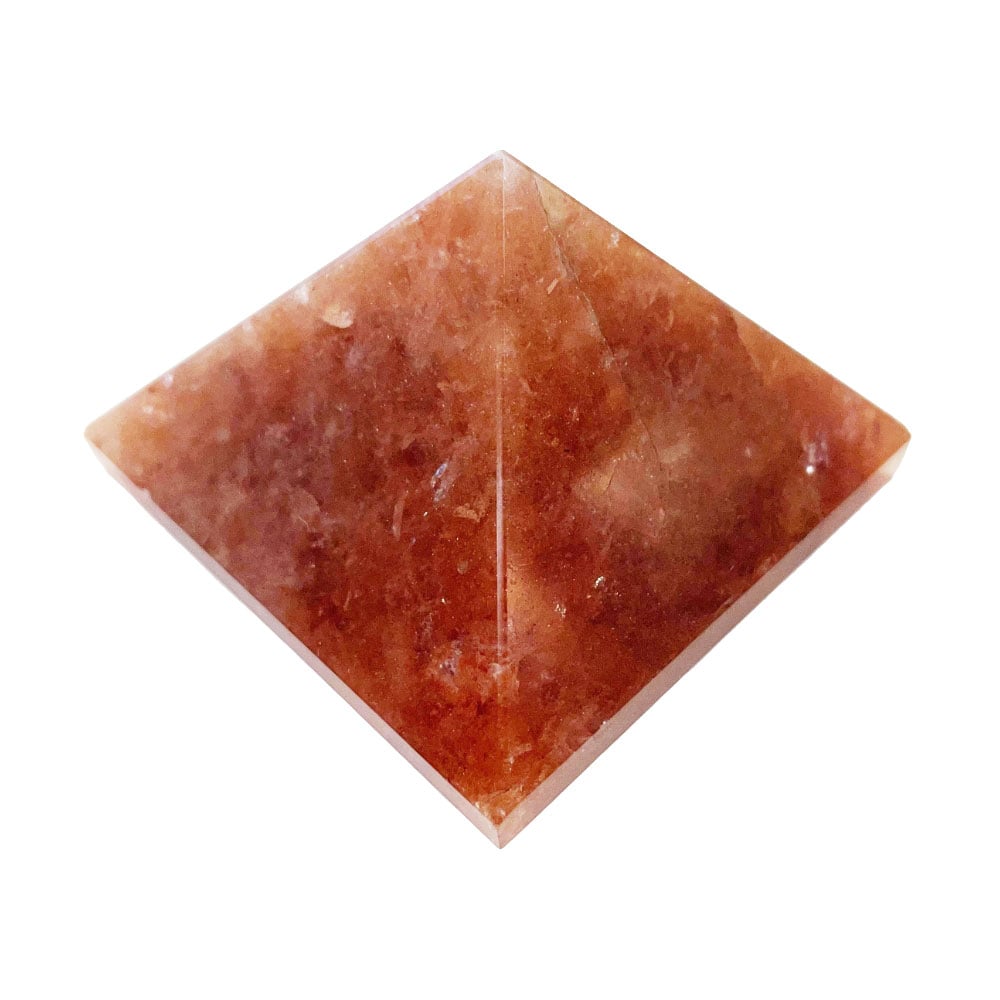 Piramide in pietra di luna arancione – da 60 a 70 mm