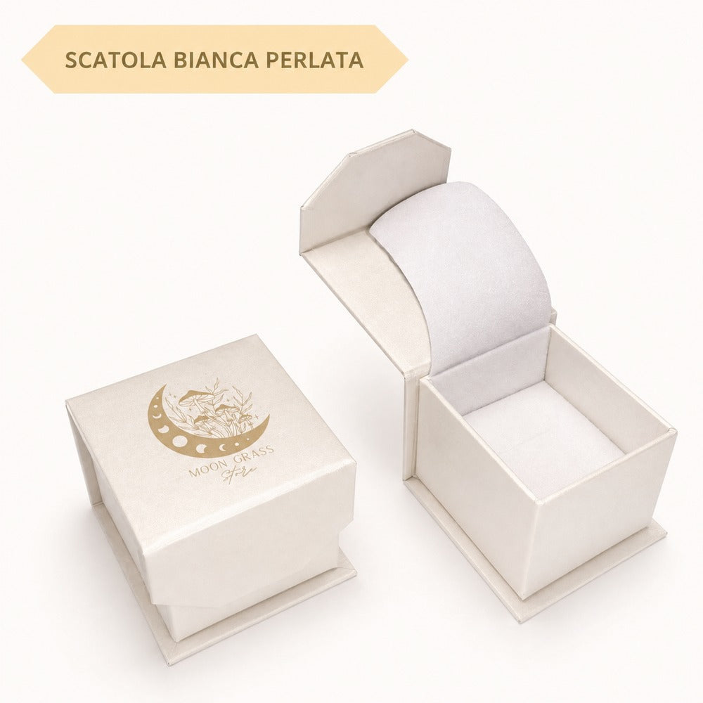 Scatola regalo bianca perlata piccola