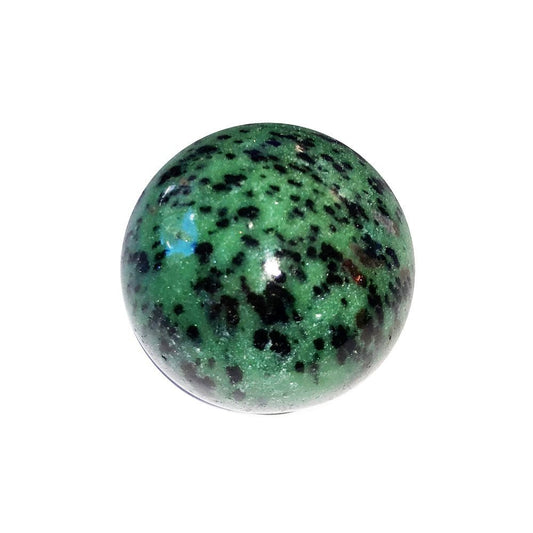 Sfera di rubino su zoisite – 40 mm