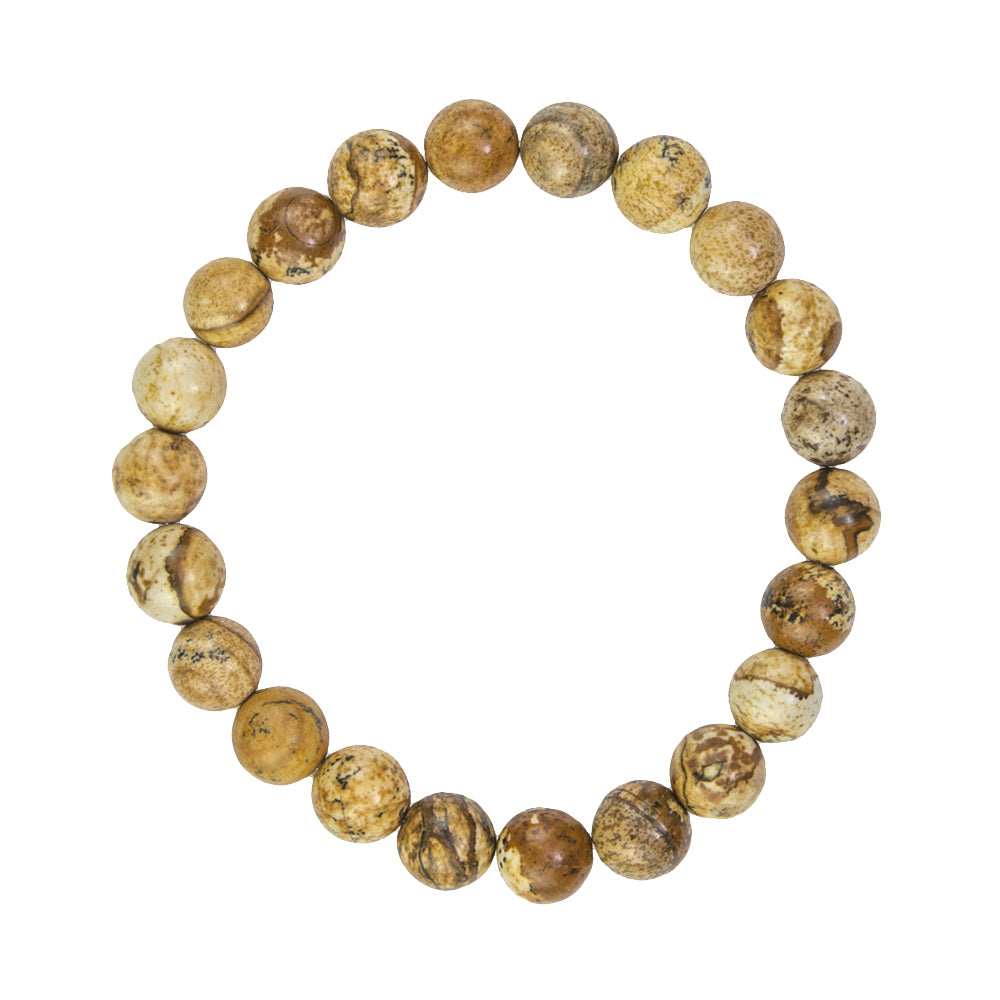 Bracciale in Diaspro Paesaggistico – Pietre con perline