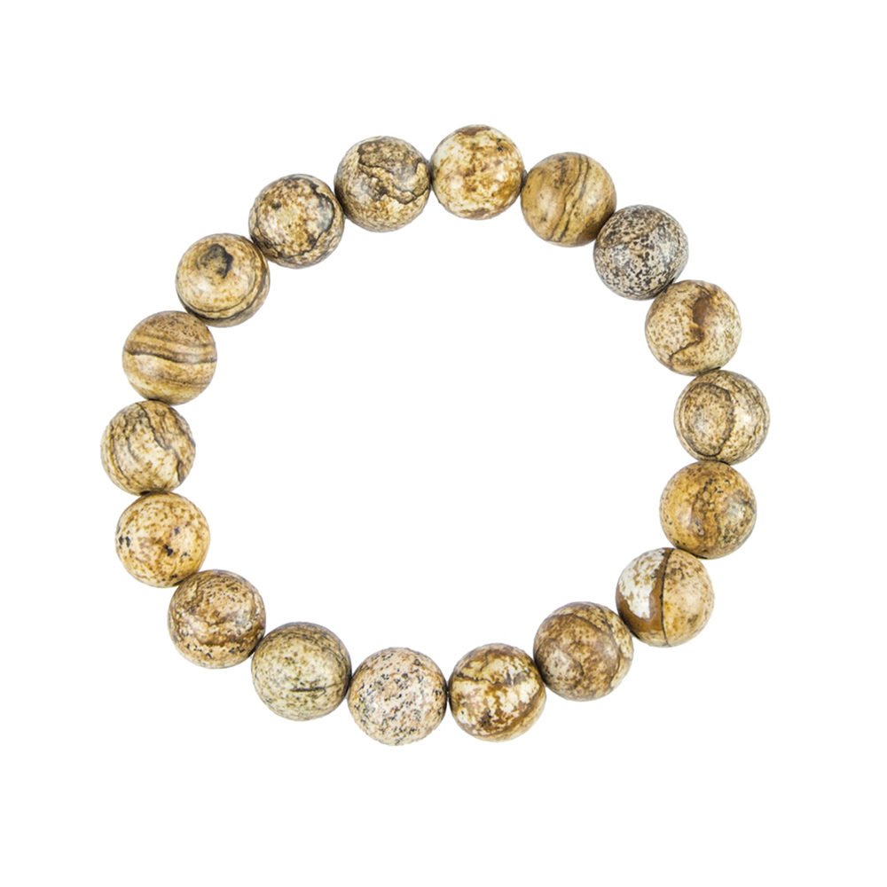 Bracciale in Diaspro Paesaggistico – Pietre con perline