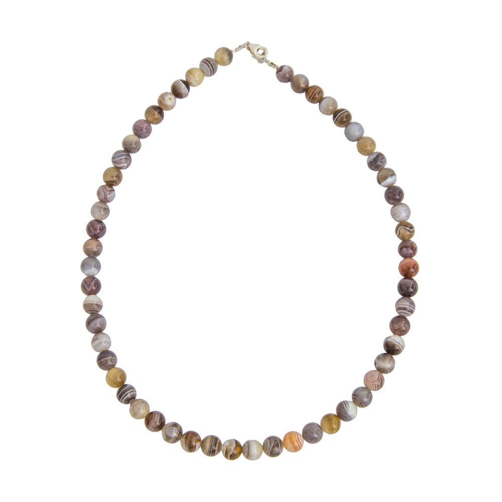 Collana in Agata del Botswana – Pietre sferiche