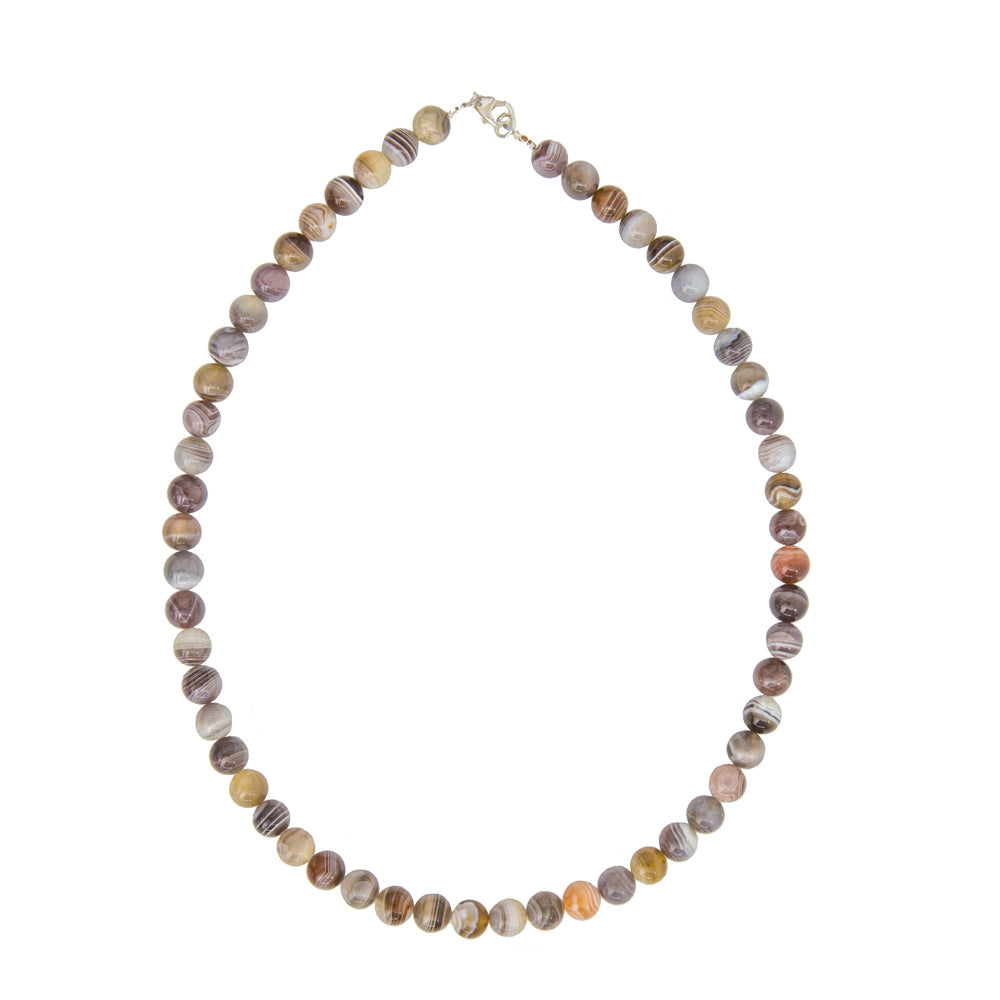 Collana in Agata del Botswana – Pietre sferiche