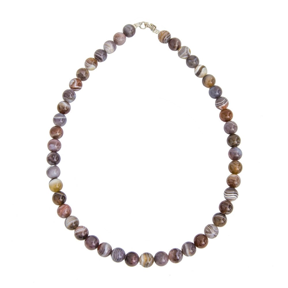 Collana in Agata del Botswana – Pietre sferiche