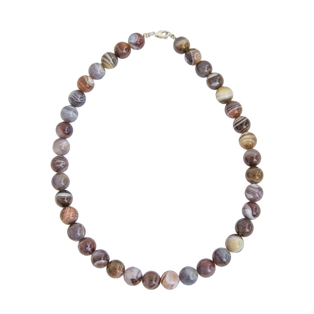 Collana in Agata del Botswana – Pietre sferiche