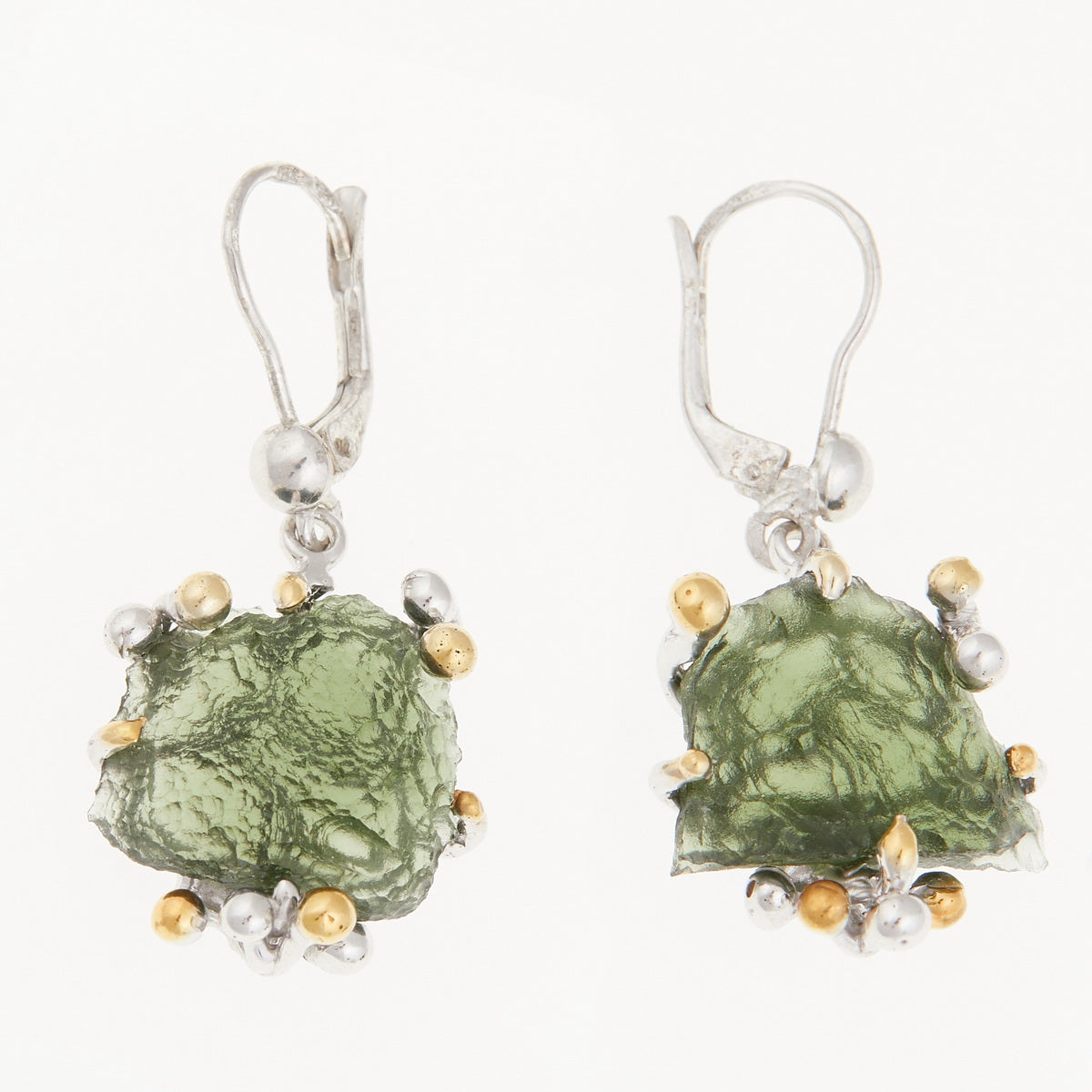 Orecchini in argento con Moldaviti naturali 1440