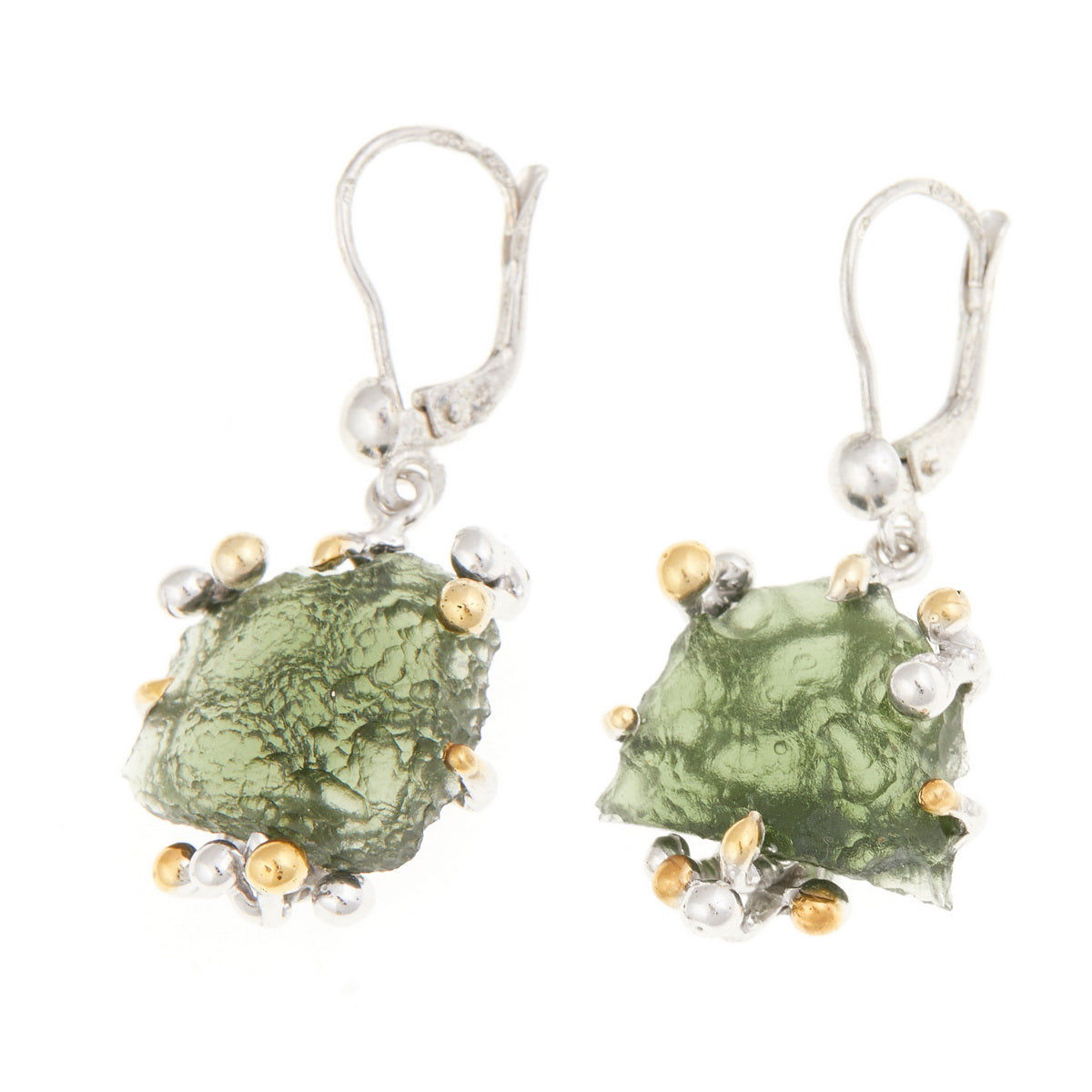 Orecchini in argento con Moldaviti naturali 1440