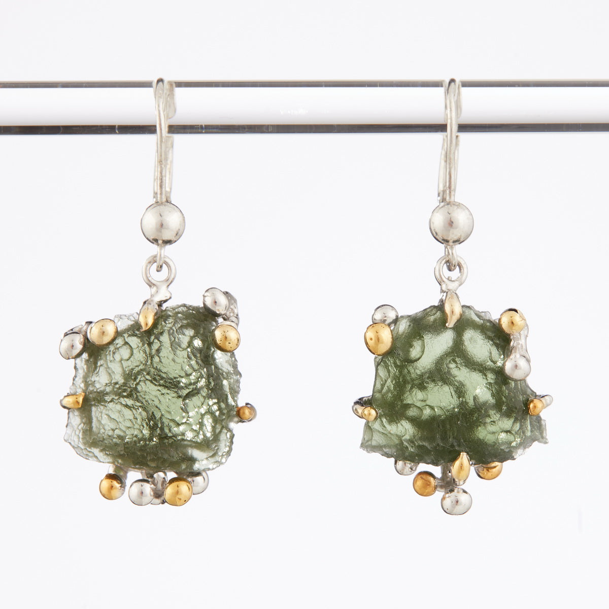 Orecchini in argento con Moldaviti naturali 1440